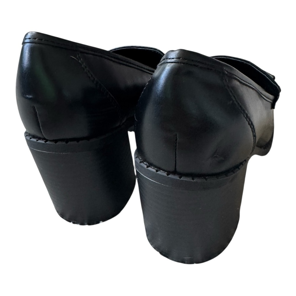 Marc Fisher Black Chunky Heel Loafers - Picture 2 of 6